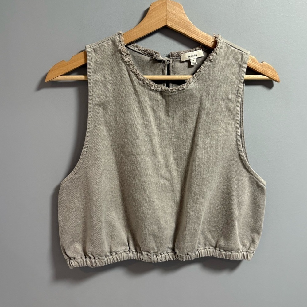 Wilfred Gray Cropped Tank Top